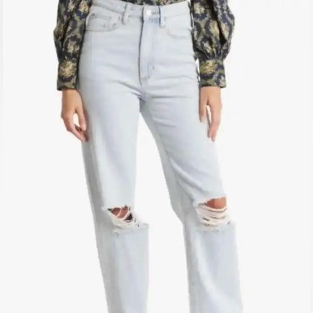 WeWoreWhat Light Blue Straight Leg Jeans